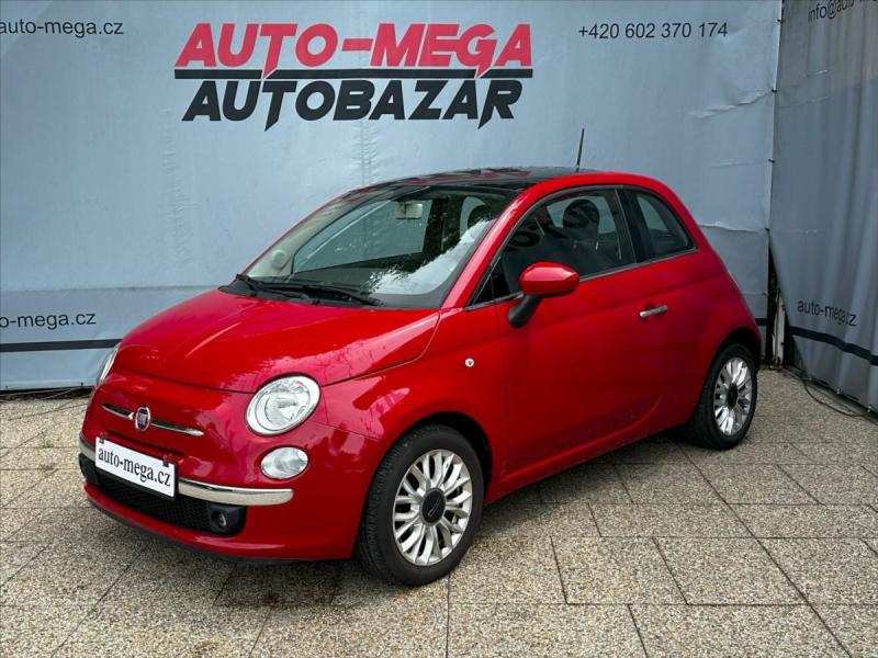 Fiat 500 1,2 i 51kW-CZ, hatchback, červená, benzin, rv. 2014