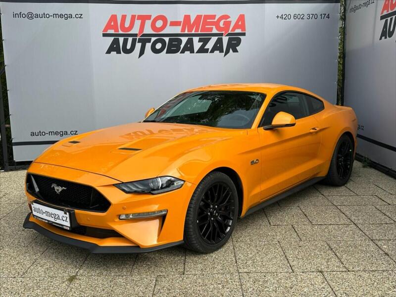 Ford Mustang 5,0 V8 331kW - CZ - AUTOMAT, kupé, oranžová, benzin, rv. 2019